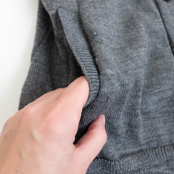 Outclass Shawl Collar Cardigan Gray Wool Blend Pockets Large - Picture 9 of 13